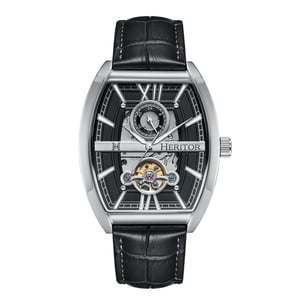 Montre automatique Heritor Masterson semi-squelette avec bracelet en cuir