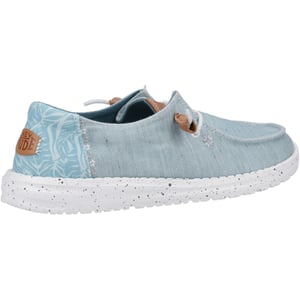 HEYDUDE Wendy Heathered Slub Tropical Leinen/Lyocell/Baumwolle Blaue Loafers für Damen