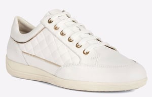 Geox D MYRIA Kunstleder-Damensneaker In Weiß
