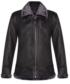 Fliegerjacke aus B3-Lammfell-Lammfell