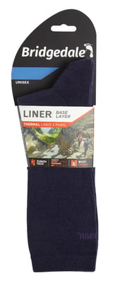 Bridgedale - 2er Pack Liner Base Layer Boot Socken - Navy