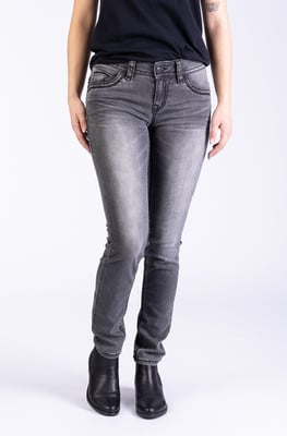 Laura Damenjeans Grau Slim Fit