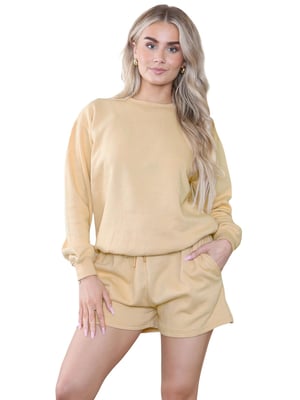 Kruze | Womens Sweatshirt & Shorts Trainingsanzug Set