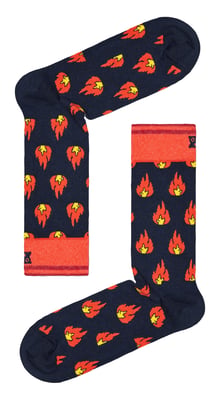 Glückliche Socken - Neuheit Flammen Design Socken | Großes Geschenk - Flammen