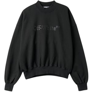 Off-White Bookish Laund Boxy Fit Schwarzes Sweatshirt