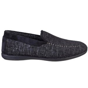Cotswold Herren Stanley Moc Toe Full Slipper (Schwarz)