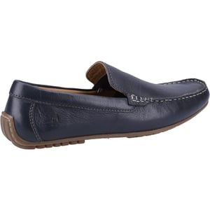 Hush Puppies Ralph Leder Herren Navy Bootsschuhe