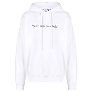 Off-White From Italy Design Weißer Skate-Fit-Hoodie