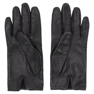 Bottega Veneta Intrecciato Handschuhe aus schwarzem Leder