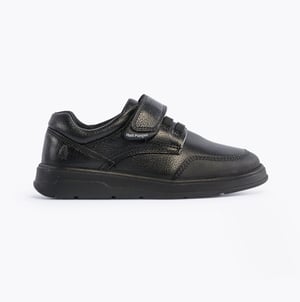 ROWAN Jungen Leder-Schulschuhe Schwarz