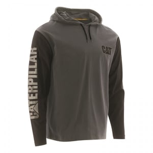 CAT 1510425 Herren Baumwoll Kapuzenlangarmshirt Dunkelgrau