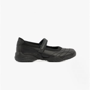 VELOCITY POUTY Mädchen Leder-Schulschuhe Schwarz