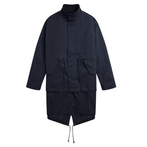 Fred Perry Doppellagige, schattierte marineblaue Jacke