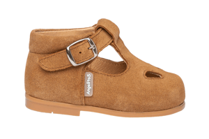 Schuhe im Pepito-Stil aus Spaltleder