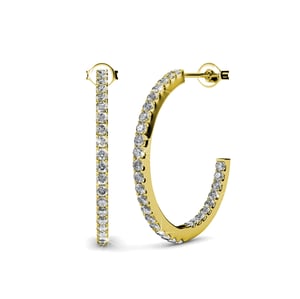 Creolen Simply - Gold und Kristall