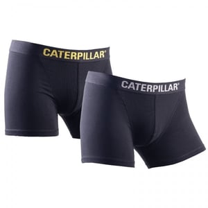 CAT BOXERSHORTS Herren Baumwolle 2er-Pack Unterwäsche Schwarz