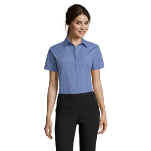 SOLS - "Escape" Hemd für Damen - Business kurzärmlig (Mittelblau)