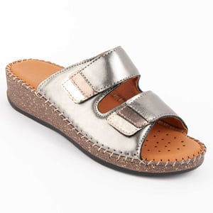 Purapiel Sandale Mit Keilabsatz Leida2 Silber