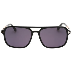 Tom Ford Crosby glänzend schwarze Sonnenbrille