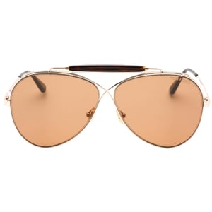 Tom Ford Holden Sonnenbrille mit braunen Gläsern und glänzendem Roségold