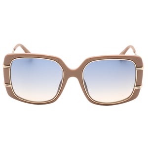 Guess Sonnenbrille mit Farbverlauf in Blau, glänzendem Beige