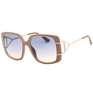 Guess Sonnenbrille mit Farbverlauf in Blau, glänzendem Beige