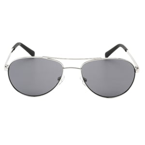 Calvin Klein Sonnenbrille mit schwarzen Gläsern und silbernen Gläsern