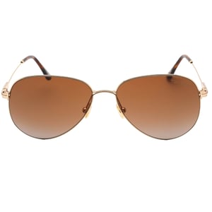 Tom Ford Porsche Sonnenbrille mit dunkelbraunen Gläsern und goldenen Gläsern