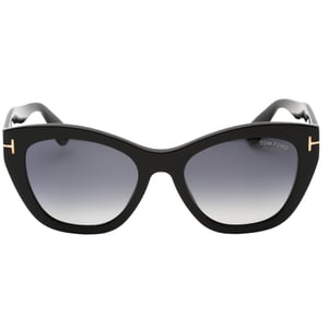 Tom Ford Cara Smoke Polarisierte Linse Glänzende schwarze Sonnenbrille
