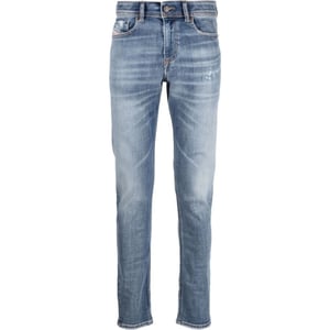 Diesel 1979 Sleenker Plain Light Blue verblasste Denim-Jeans