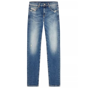 Diesel 2019 D-Strukt Jeans mit zerrissener Waschung in Hellblau