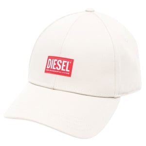 Weiße Kappe mit Diesel-Patch-Logo