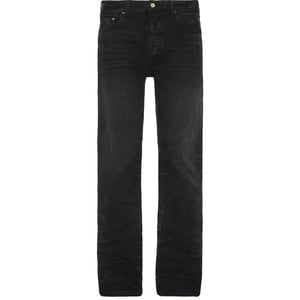 Amiri Stack Straight Fit verblasste schwarze Jeans