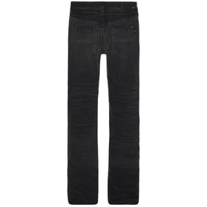 Amiri Stack Straight Fit verblasste schwarze Jeans