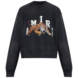 Amiri Vintage Tiger Schwarzes Sweatshirt
