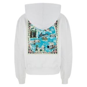 Amiri California Hawaiian Design Weißer Kapuzenpullover