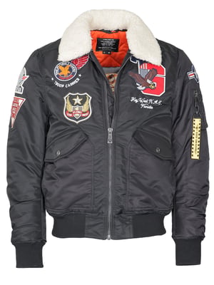 Top Gun Bomberjacke TG23002 mit Kunstfellkragen
