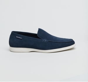 Ben Sherman Amarillo Herren Wildleder Mokassins In Blau