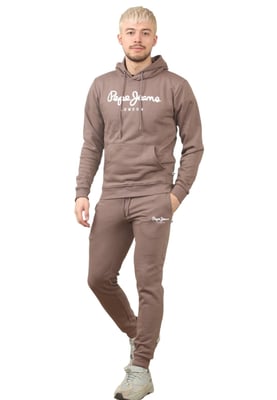 Pepe Jeans London Herren-Trainingsanzug-Set in Mokka
