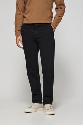 Chinohose Vanya schwarz mit Polo Club Stickerei
