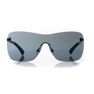 Gepolsterte Shield-Sonnenbrille in Blau
