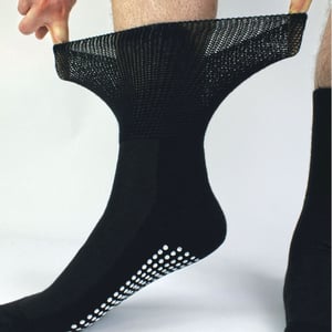 4er Pack Bambus-Diabetikersocken mit Grip für Männer und Frauen