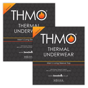 2er-Pack Herren Thermooberteile Langarm | Warmes Winter-Fleece-Unterziehshirt