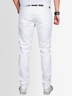 A. Salvarini Herren Jeans Slim Fit Stretch Denim 5-Pocket - Weiß