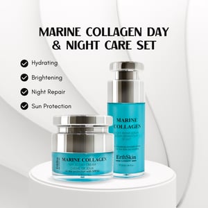 Marine-Kollagen Tagescreme SPF50 50ml + Marine-Kollagen Nacht-Repair-Serum 30ml