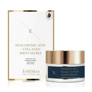 Wrinkle Fill Snake Venom Moisturiser 50ml + Hyaluronsäure & Kollagen Maske - 3 Blatt