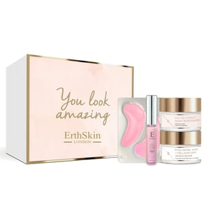 Rose Blossom Glow Lippenauffüllender Gloss + Rose Blossom Glow Hydro-Gel Augenpads + EGF Cell-Effect Nachtfeuchtigkeitscreme + Hyaluronsäure & Kollagen Tagescreme 50ml (Universelles Set)
