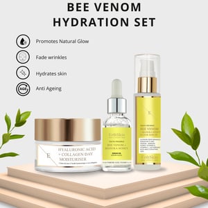 Hyaluronsäure & Kollagen Tagescreme 50ml + Bienengift + Manuka-Honig Elixier-Serum 60ml + Bienengift + Manuka-Honig Serum-Öl 30ml