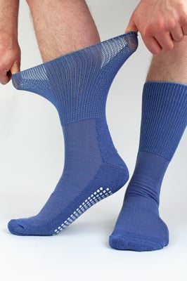 4er-Pack Bambus-Diabetikersocken mit Rutschfesten für Männer und Frauen