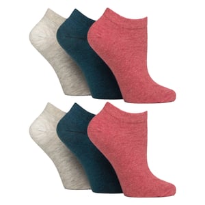 6er-Pack Diabetiker-Trainersocken für Damen | Extra breite Knöchelsocken